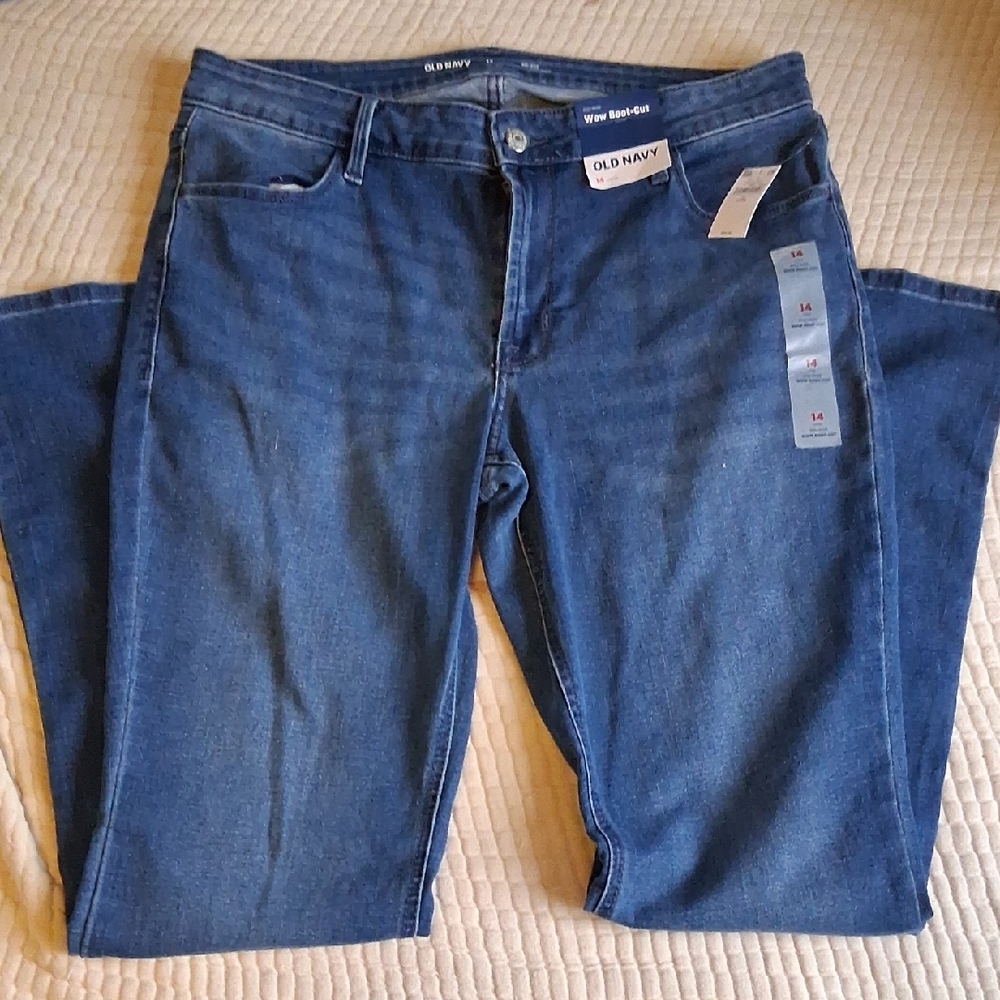 Old Navy Women's Classic Blue Straight Leg Jeans